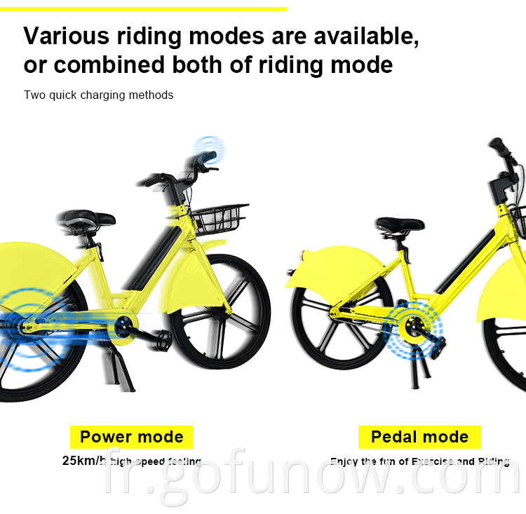 Bluetooths GPS BLE Verrouille automatique Smart City Electric Bike Rental Rental System System System Solution Rentage Bicycle de location Ebike